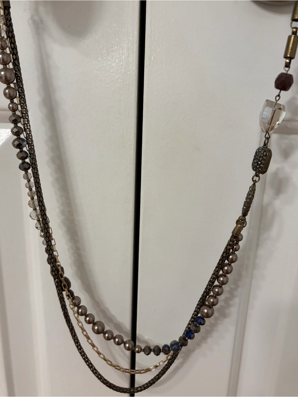 LOFT Multi-Strand Bronze and Multi Tone Necklace
